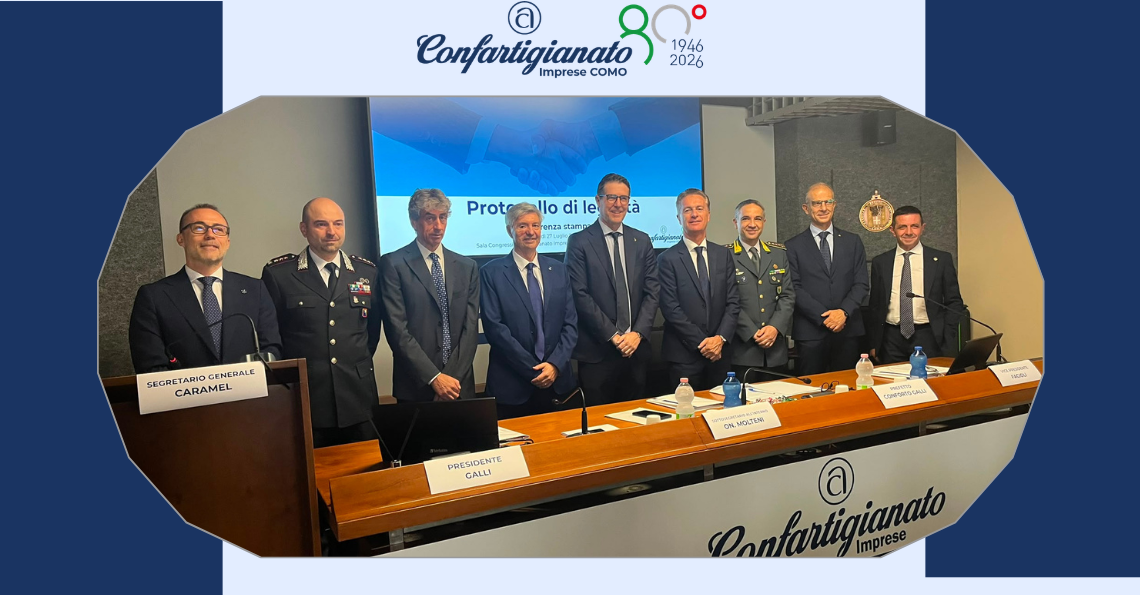 CONFARTIGIANATO IMPRESE COMO PORTA SUL TERRITORIO IL PROTOCOLLO DI LEGALITÀ: UN`ALLEANZA TRA ISTITUZIONI E IMPRESE PER DIFENDERE L`ECONOMIA SANA